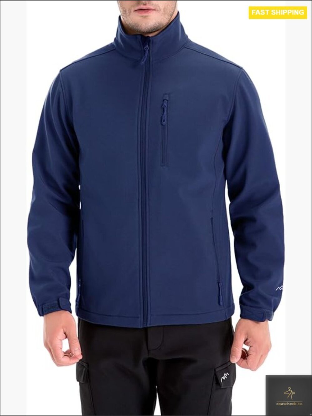 Men's Lightweight Softshell Fleece Lined Windbreaker Jacket Winter Coat